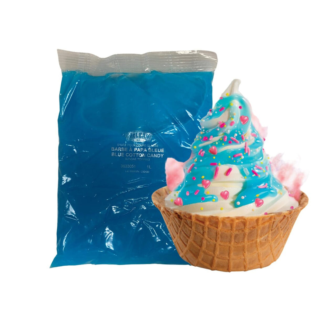 Blue Cotton Candy Sundae Topping - 5X1L/CS - by McLean Canada