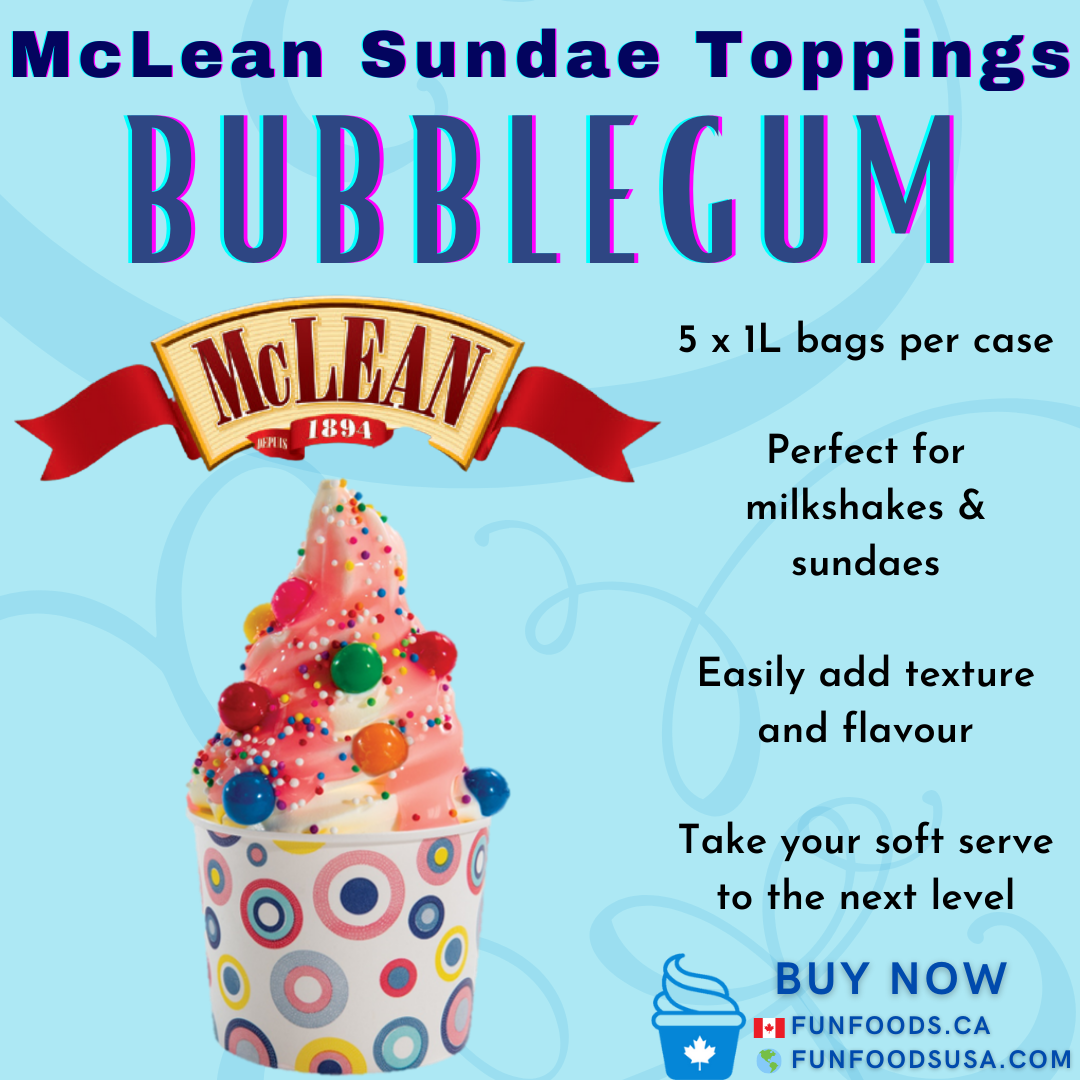 Bubblegum Sundae Topping - 5X1L/CS - by McLean Canada