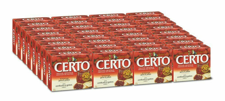 CERTO Pectin Crystals by Kraft for Jams & Preserves, Case 36pk x 57g - Product of Canada