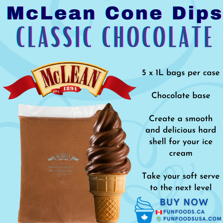 Enrobage classique pour cône de chocolat – (caisse = 5 sacs de 1 l) par McLean Canada
