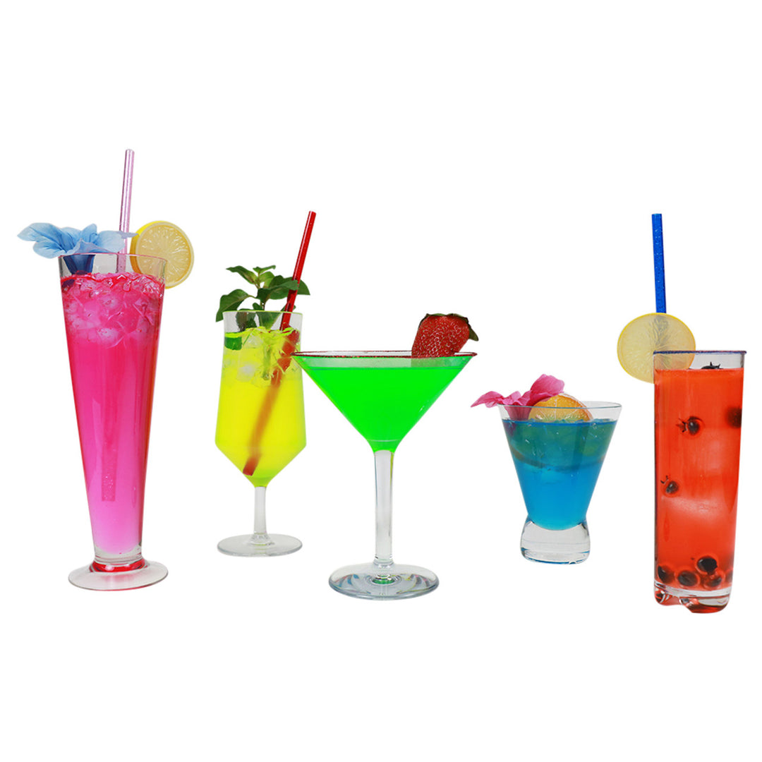 Foodservice Canada - Deluxe Fluorescent 5 Piece Drink Set - Fake Food Products For Display and Décor