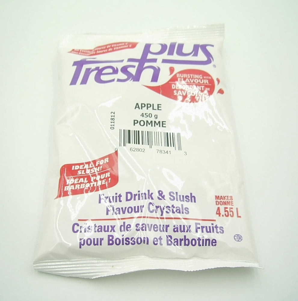 Fresh Plus Apple Drink Crystals - Drink and Slush Mix - Lynch - Case ( 12 x 450 grams)