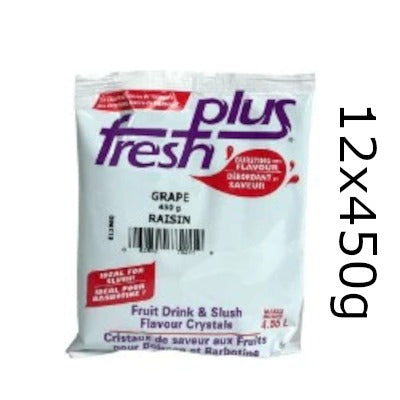 Fresh Plus Grape Drink Crystals - Drink and Slush Mix - Lynch - Case ( 12 x 450 grams)
