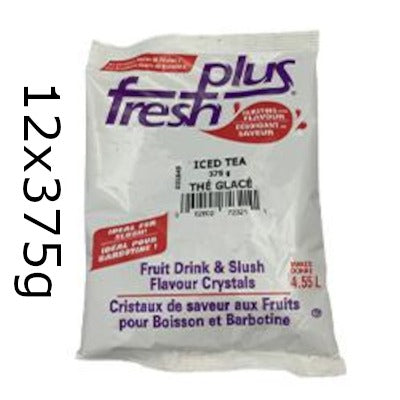 Fresh Plus Iced Tea Drink Crystals - Drink and Slush Mix - Lynch - Case ( 12 x 375 grams)