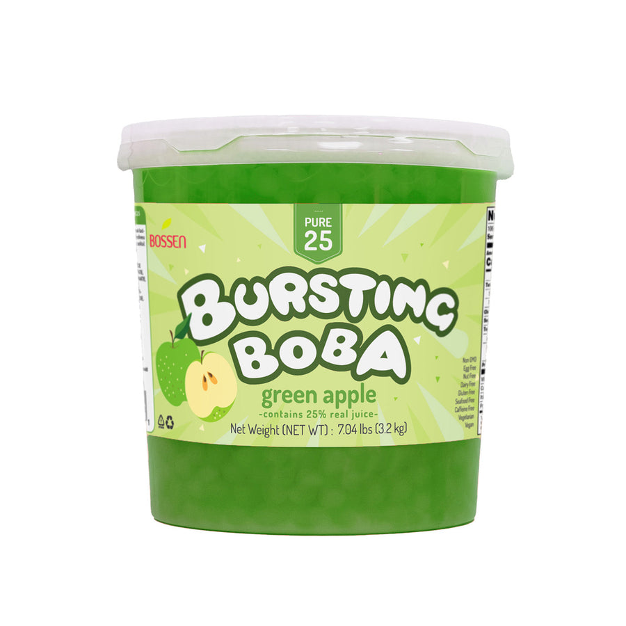 Green Apple Bursting Boba Pure25- Popping Boba - Bossen - Canada