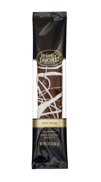Java Bean - Case of 5 x 12 Individually Wrapped 2.25 oz Biscotti (60 Biscotties per case)