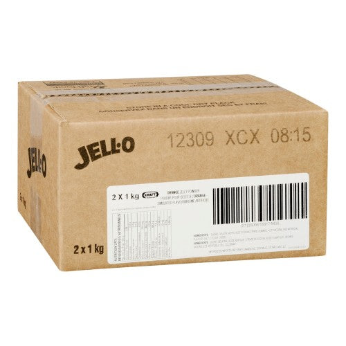 Orange - JELL-O Gelatin - Jelly Powder - Dessert Mix - 2 x 1kg/Case - Online Distributor