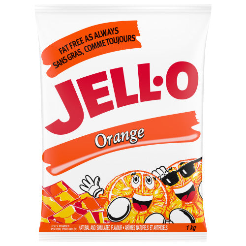 Orange - JELL-O Gelatin - Jelly Powder - Dessert Mix - 2 x 1kg/Case