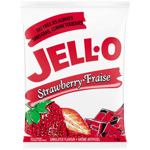 Strawberry - JELL-O Gelatin - Jelly Powder - Dessert Mix - 2 x 1kg/Case