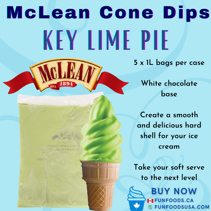 Enrobage de cône de chocolat Key Lime Pie (caisse = 5 sacs de 1 L) par McLean Canada