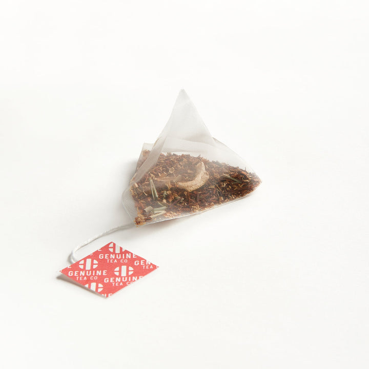 Bag of Pyramid Tea Bags - Lemon Ginger Rooibos Herbal Tea - Genuine Tea Company - Toronto - Canada