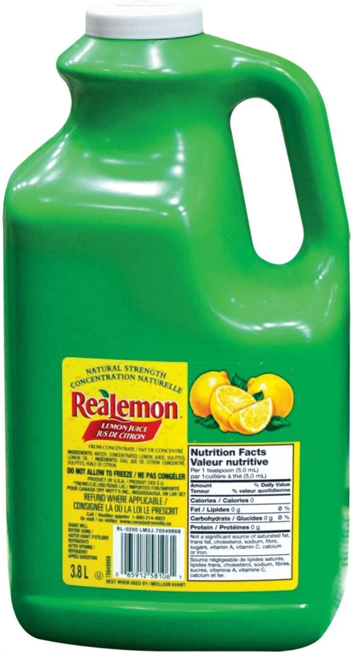 Lemon Juice - Realemon - Juices and Beverages - 2 x 3.78L/Case