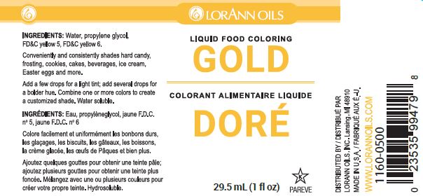 Colorant alimentaire liquide doré - Colorant alimentaire liquide - 4 oz - 1 gallon