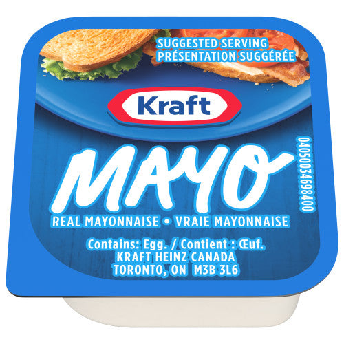 MAYO Real Mayonnaise - Kraft - Portion Packs - 200 x 18ml/Case