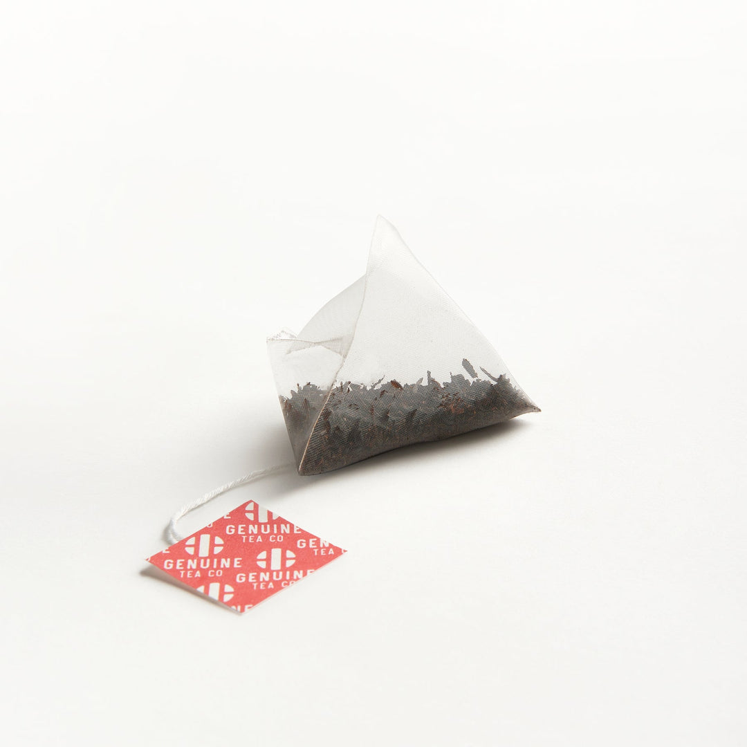 Bag of Pyramid Tea Bags - Organic Assam Breakfast - English Breakfast Black Tea - Genuine Tea Company - Toronto - Canada