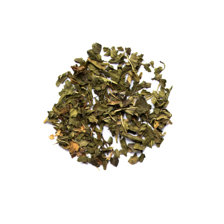 Leaves of Pyramid Tea Bags - Organic Moringa Mint Herbal Tea  - Genuine Tea Company - Toronto - Canada