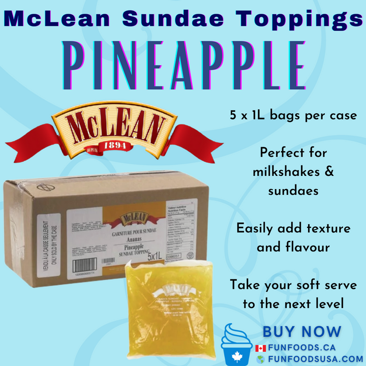 Pineapple Sundae Topping - 5X1L/CS - by McLean Canada