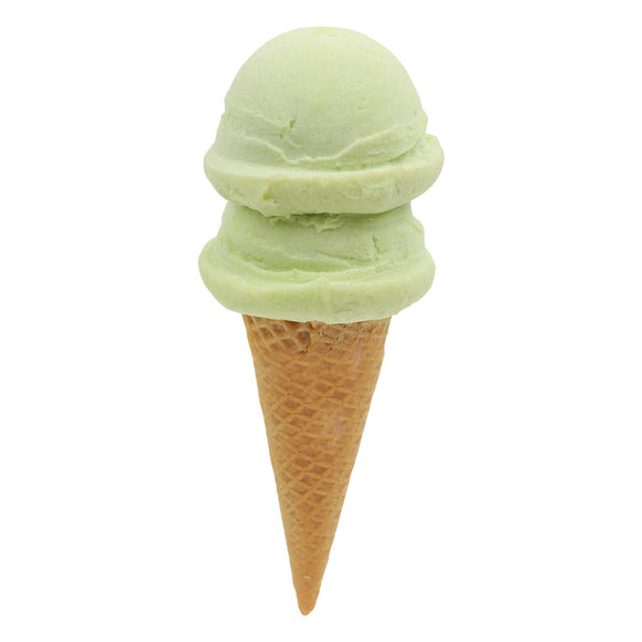Pistachio Ice Cream on Sugar Cone - Double Scoop - 7.4