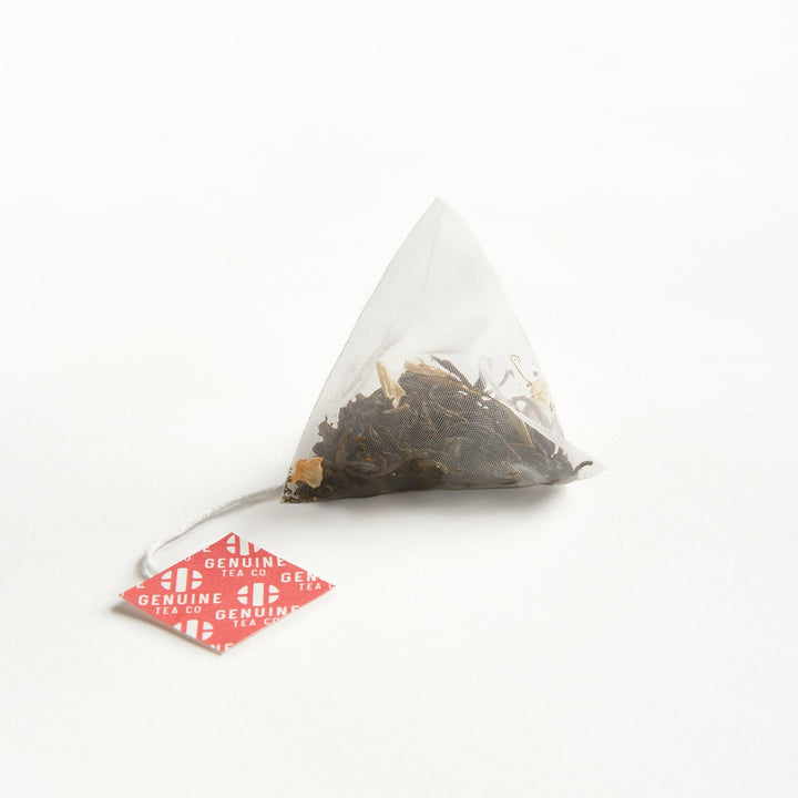 Bag of Pyramid Tea Bags - Premium Jasmine Green Tea - Genuine Tea Company - Toronto - Canada