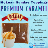 Premium Caramel Sundae Topping - 5X1L/CS - by McLean Canada