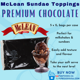 Garniture pour sundae au chocolat de qualité supérieure - 5X1L/CS - par McLean Canada