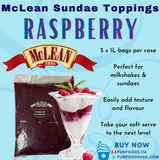 Raspberry Sundae Topping - 5X1L/CS - by McLean Canada