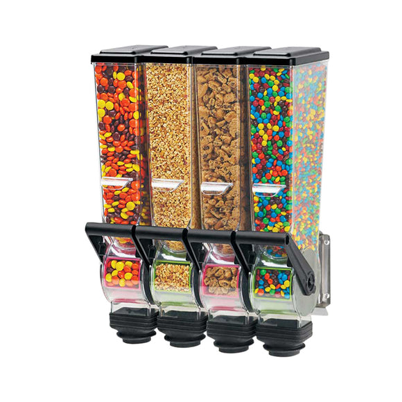 Slimline Dry Food and Candy Dispenser - Server 88780 Dry Product Dispenser, Quadruple, (4) 2 Liter, Wall Mount