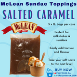 Garniture pour coupe glacée au caramel salé - 5X1L/CS - par McLean Canada