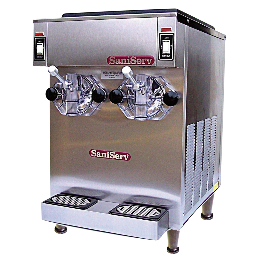 SaniServ 791 - 14 Qts - Machine à boissons congelées de comptoir à deux saveurs - 10 gallons par heure (par côté)
