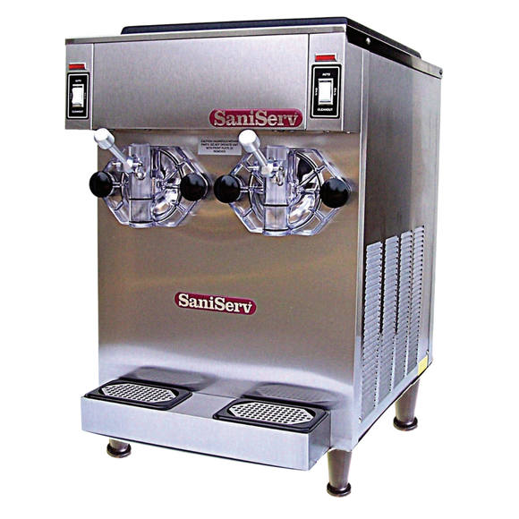 SaniServ 791 - 14 Qts - Machine à boissons congelées de comptoir à deux saveurs - 10 gallons par heure (par côté)