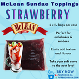 Garniture pour coupe glacée aux fraises - 5X1L/CS - par McLean Canada