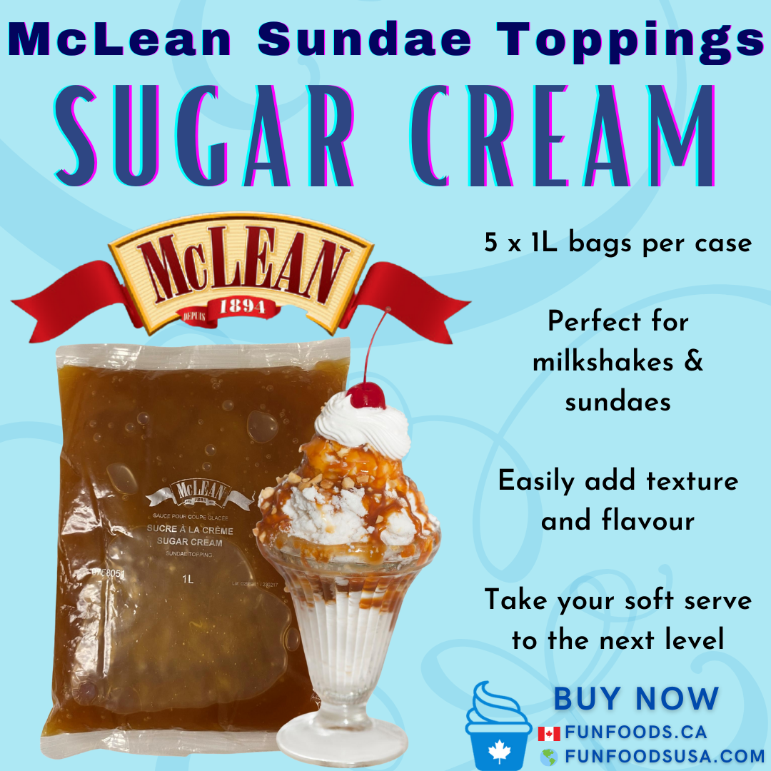 Garniture pour sundae à la crème de sucre - 5X1L/CS - par McLean Canada