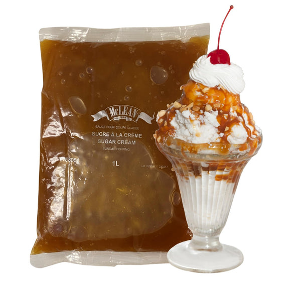 Garniture pour sundae à la crème de sucre - 5X1L/CS - par McLean Canada