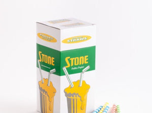8" Super Jumbo Paper Straws - 9 x 150 - Stone Paper Straws - Eco Friendly