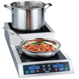 Waring WIH800 Cuisinière à induction commerciale double avec élévateur - 208/240V, 3600W