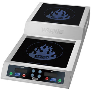 Waring WIH800 Cuisinière à induction commerciale double avec élévateur - 208/240V, 3600W