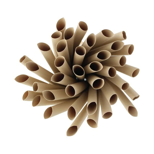 Big Biodegradable Bamboo Straw , Individually Wrapped Paper (12mm x 23cm), - Eco-Friendly - 2000/Case