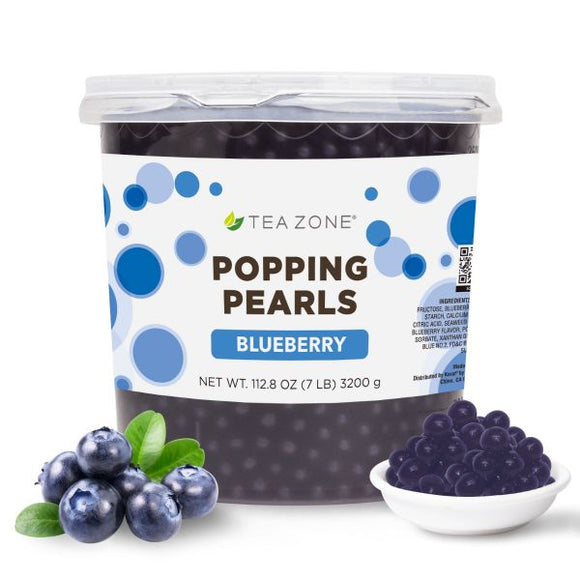 Blueberry Popping Boba / Popping Pearls - 4 x 7.05 lbs Jars/case