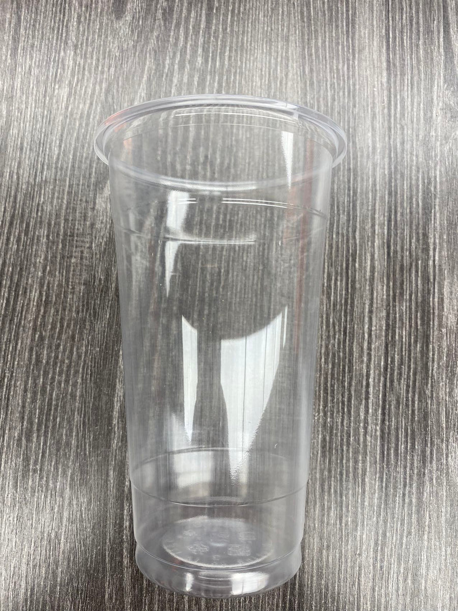 95mm PP Clear Cups 700cc (20 oz) 1000 cups per case. Item Code #Y700 - Ships Free Across Canada.
