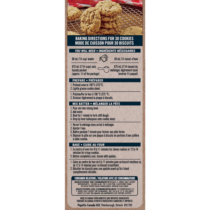 Cookie Mix - Oatmeal - 12 x 900 Grams