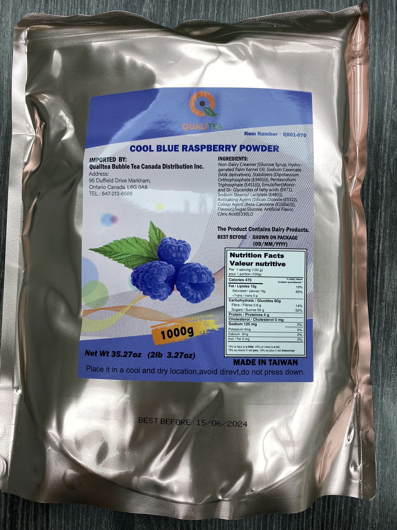Cool Blue Raspberry Bubble Tea, Smoothie, Frappe Mix (1kg Bag) – Fun ...