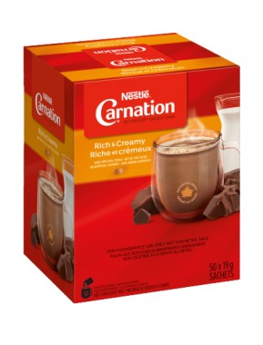 Hot Chocolate Rich and Creamy - Nestlé Carnation - 19g Sachets