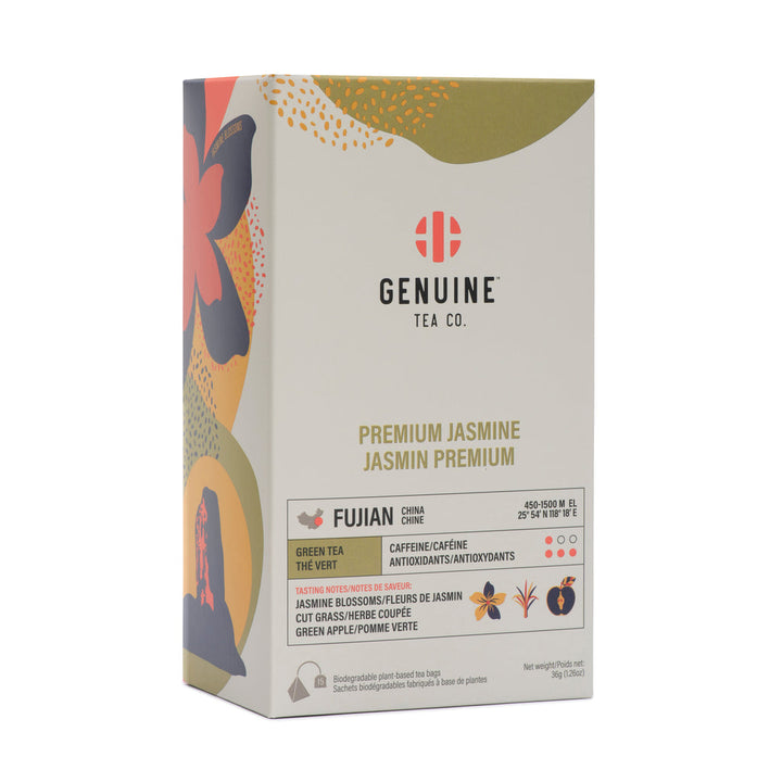 Pyramid Tea Bags - Premium Jasmine Green Tea - Genuine Tea Company - Toronto - Canada