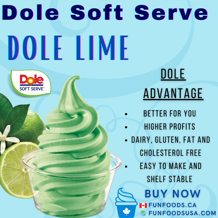 Dole Lime Soft Serve Mix - 4.4 Lbs. Bag - Case (4 X 4.4lb Bags)