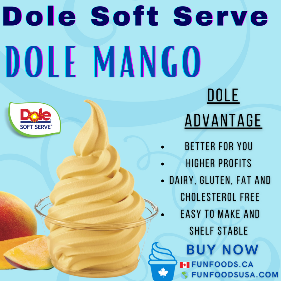 Dole Mango Soft Serve Mix - - 4.4 Lbs. Bag - Case (4 X 4.4lb Bags)