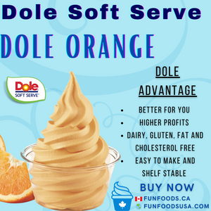 Dole Orange Soft Serve Mix  - 4.4 Lbs. Bag - Case (4 X 4.4lb Bags)