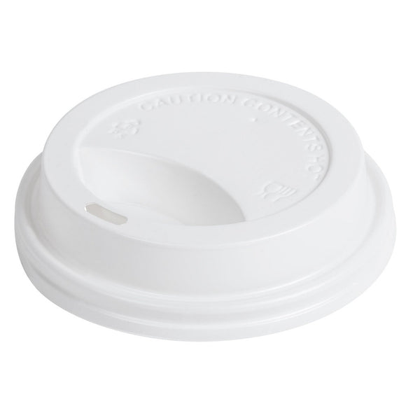 White Dome Hot Cup Lid ( for 10, 12, 16 and 20 oz Hot cups) 1000 lids