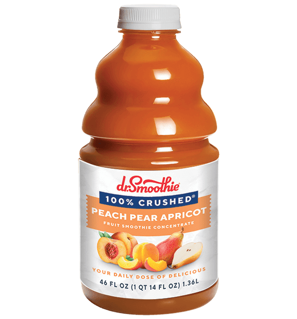 Dr. Smoothie 100% Crushed Peach Pear Apricot Smoothie Concentrate 46oz 6/ Pack