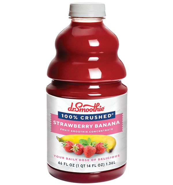 Dr. Smoothie 100% Crushed Strawberry Banana Smoothie Concentrate 46oz 6/ Pack