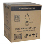 20 oz Coffee Hot Drinks Paper Cups, Elegant Cafe Print Design, Canadian Distributor